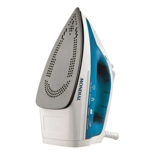 Ferro De Passar F-32 A Vapor E A Seco Azul/branco Mondial Cor Azul 220V