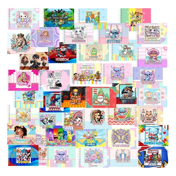 Livro De Colorir Desenho Tipo Bobbie Goods Coloring Book Capa Dura Folhas Grossas Com Acetato Capivara Fofa Lilo Unicornio Autismo Dinossauro Herois E Outros Temas Atividades Sem Telas Anti Estresse