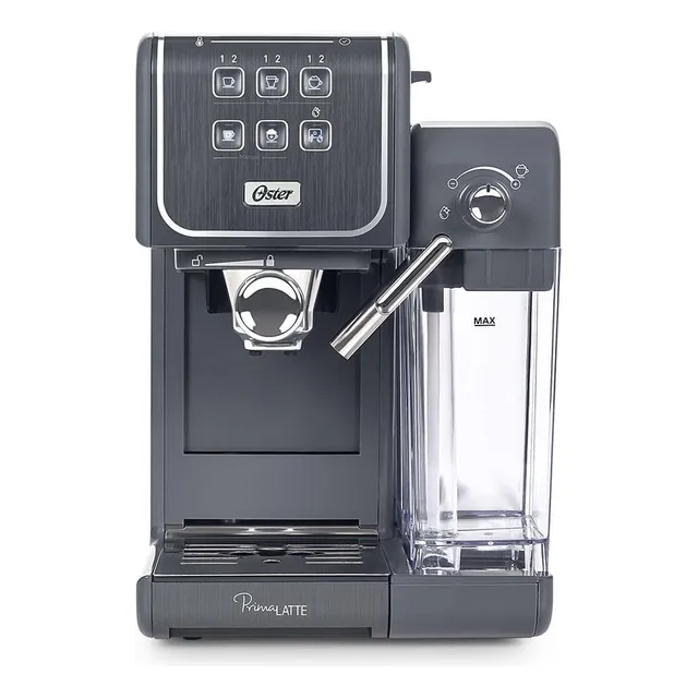 Cafeteira Expresso Oster PrimaLatte Touch Cinza BVSTEM6801 220V