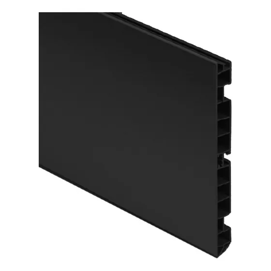 Rodapie De Pvc Negro Liso 15 Cm 4 Mts