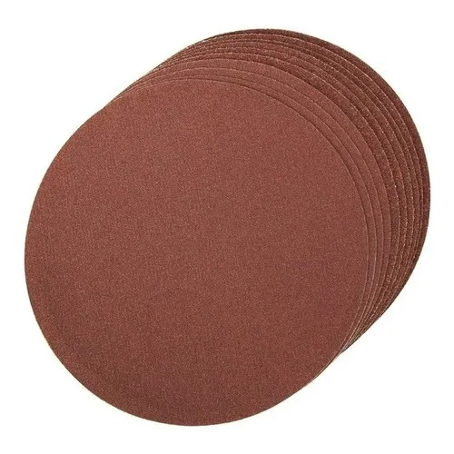 Set X 10 Lija Disco Pulidora Amoladora Abrojo 115mm Base