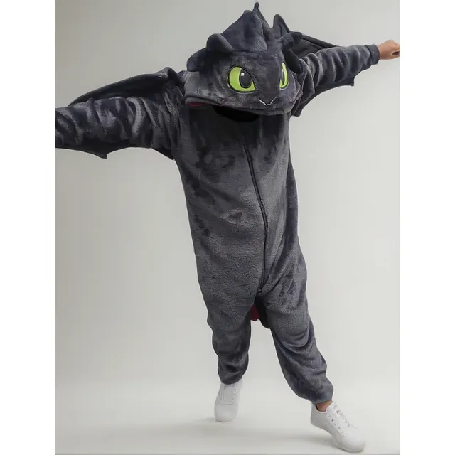 Pijama Térmico Enterizo Tela Peluche Chimuelo Adulto