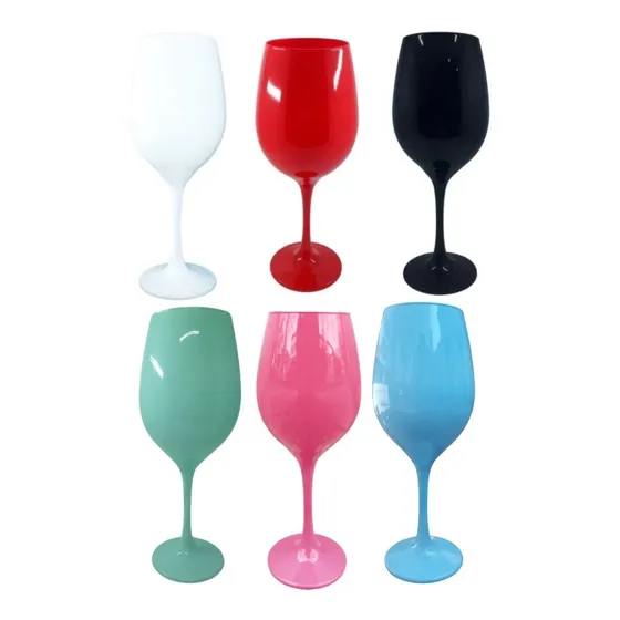 Copa Color Negra Agua Nadir Barone Copon Vidrio 490ml X6unid