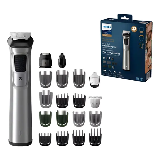 Philips Corta Barba Pelo Y Depiladora Mg7790 Profesional Plateado