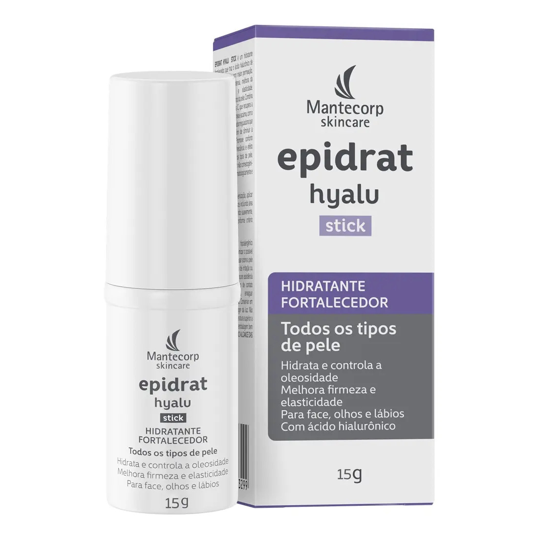 Hidratante Facial Em Bastão Skincare Epidrat Hyalu Stick 15g Mantecorp