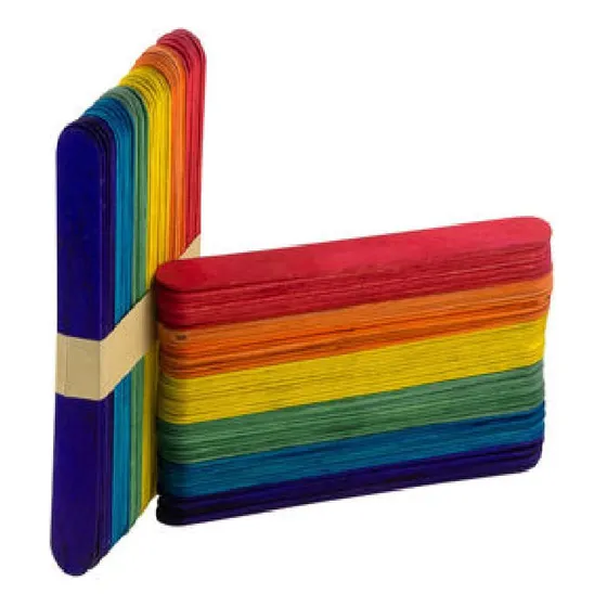Paletas Baja Lenguas Colores Fda X50un Manualidades Bambú