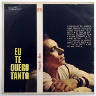 Lp Orlando Dias Eu Te Quero Tanto 1969 Disco De Vinil Lp Orlando Dias Eu Te Quero Tanto 1969 Disco De Vinil