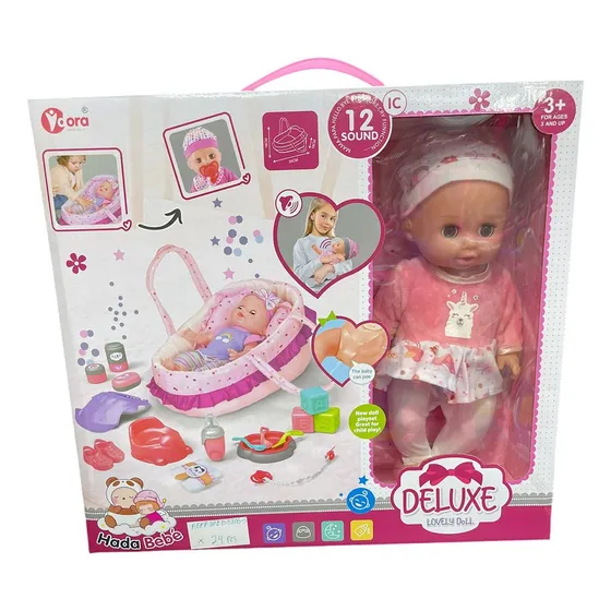 Juego De Muñeca Deluxe Con Sonido Y Moises