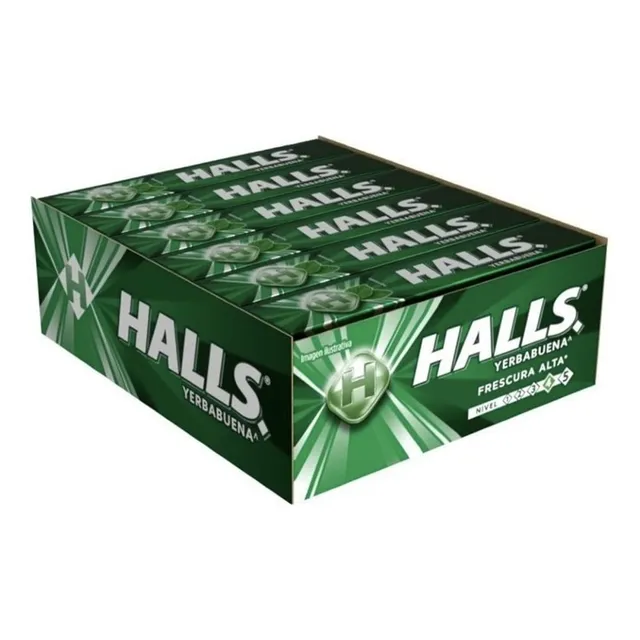 Mentas Halls Yerbabuena 12 Und