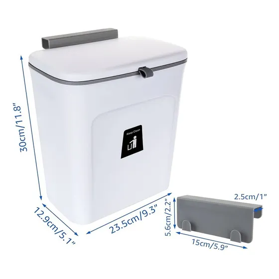 Papelera Con Soporte De Pared