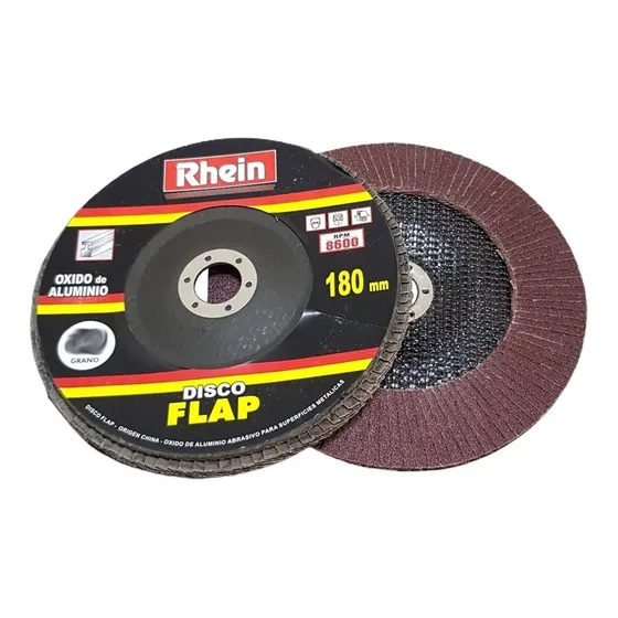 Disco Flap Rhein Lija Amoladora 180mm 7 Pulgadas Grano 320 Color Negro