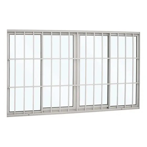 Janela De Correr Grade 120x150x9,4cm Alumifort Sasazaki