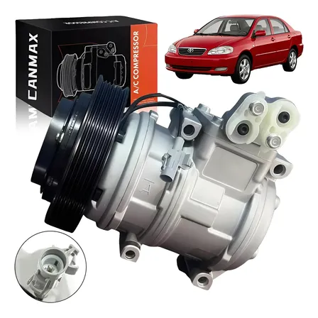 Compressor Ar Corolla 1.6 1.8 2002 2003 04 05 06 07 6pk Novo