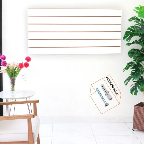 Painel Canaletado 122cm X 61cm Mdf - Branco