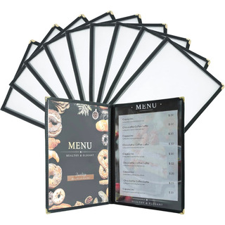 Fundas Para Menús 2 Páginas 4 Vistas, 10pz, 8.5 X 11 Fundas Para Menús 2 Páginas 4 Vistas, 10pz, 8.5 X 11