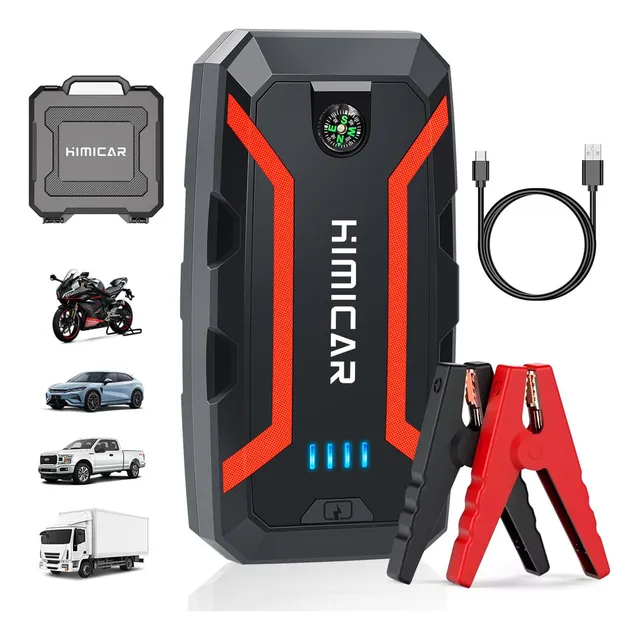 Himicar Starter TK-2000A 15.2 A 12V/24V arrancador de bateria portatil rojo