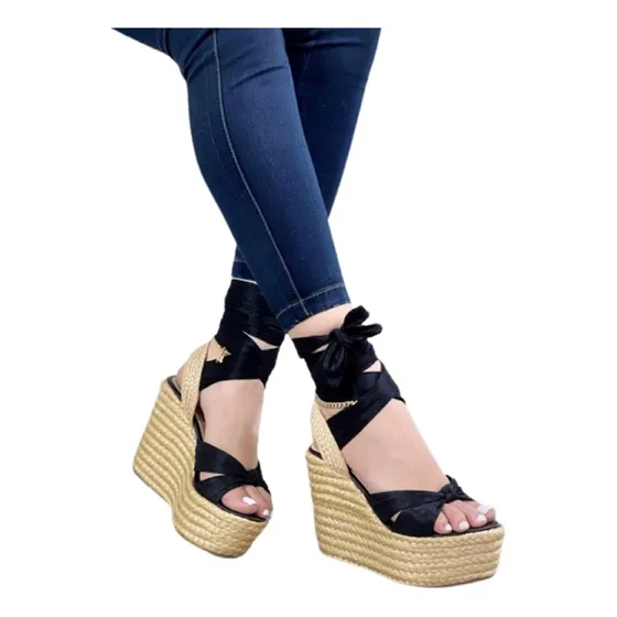 Bellas Sandalias Romanas De Plataforma Colombianas Damas