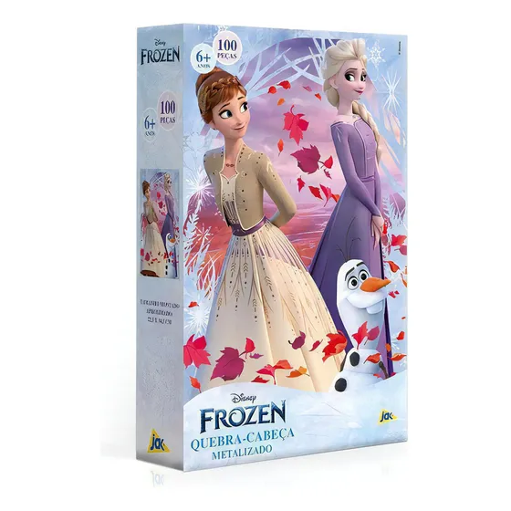 Quebra-cabeça Frozen Metalizado 100 Peças - Toyster