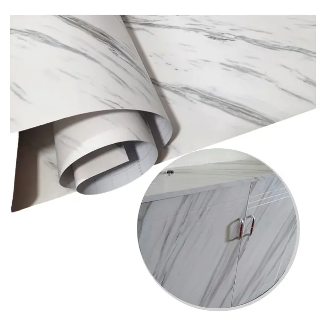 Vinilo Adhesivo Pared Mueble Cocina Aluminio 60 Cm X 2 Mts