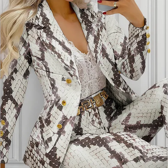 Trajes De Dama Formal 2 Piezas Conjunto Saco Y Pantalón Moda