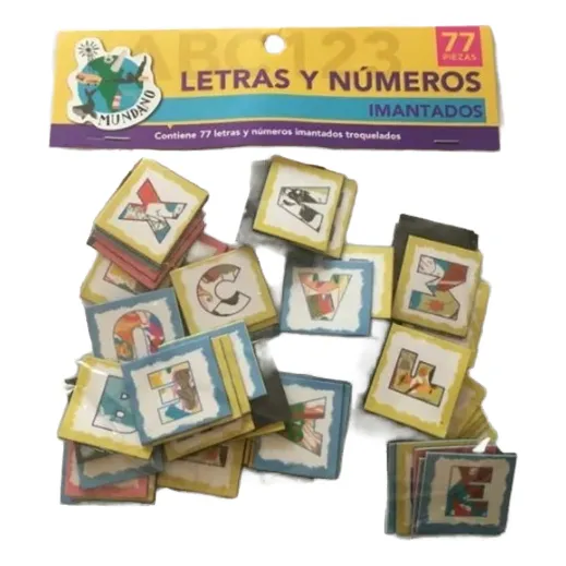 Letras Y Números Imantados 77 Piezas Didáctico - Mundano