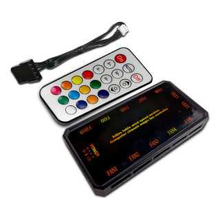 Controladora Fan Cooller 6 Pinos + Controle Rgb Até 10 Fans Controladora Fan Cooller 6 Pinos + Controle Rgb Até 10 Fans