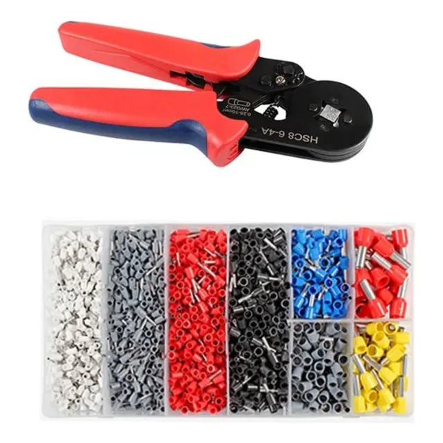 Pinza Alicate Crimpadora Abrazadera Ponchadora Terminal 1800pz