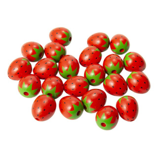 Artesanía Diy Color Madera Fresa Perlas Espaciador De Artesanía Diy Color Madera Fresa Perlas Espaciador De