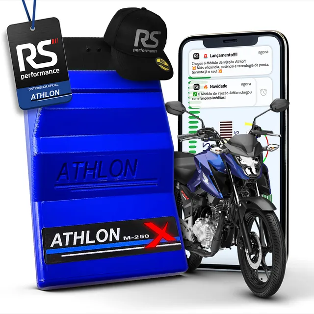 Módulo De Injeção Programável Athlon M250 P/ Motos Honda App
