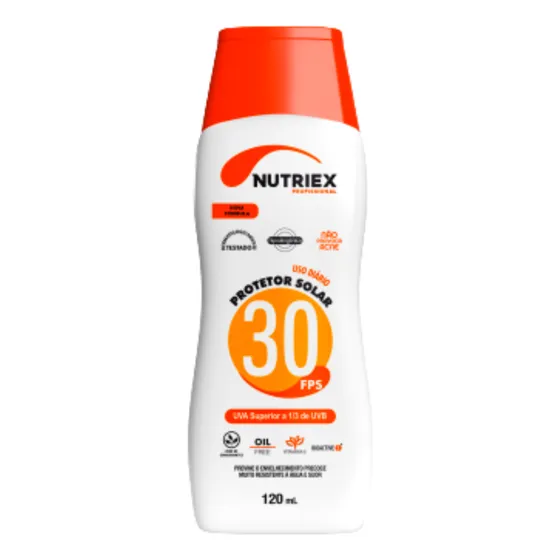 Protetor Solar Fator 30 Fps 1/3 Uva Sem Óleo 120ml Nutriex