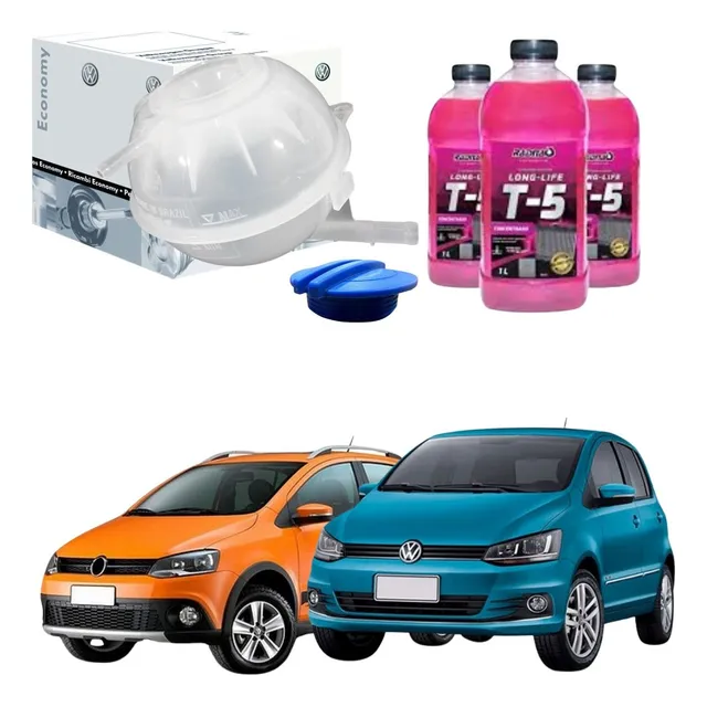Kit Reservatório Radiador + Tampa + 3 Aditivos Fox Crossfox