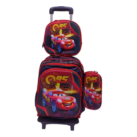 Mochila Escolar Escolar Maleta Plegable 3 Piezas Con Ruedas