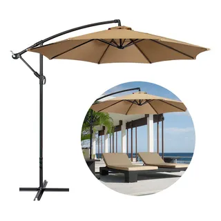Ombrelone Guarda Sol De Praia Jardim Lateral 3 Metros Bege Ombrelone Guarda Sol De Praia Jardim Lateral 3 Metros Bege
