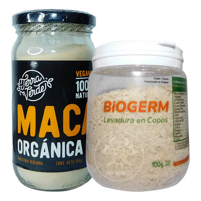 Maca Orgánica Terra Verde + Levadura Nutricional Biogerm Sabor Natural