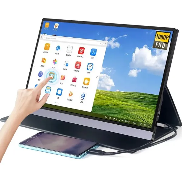 Monitor Portátil Táctil Touch 15,6   Full Hd Multifunción Pc