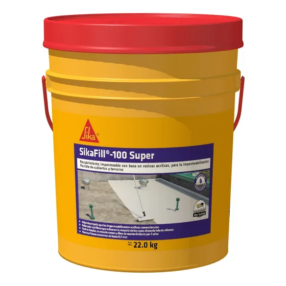 Sikafill 100 Super Cubiertas Y Terrazas 22 Kg Gris