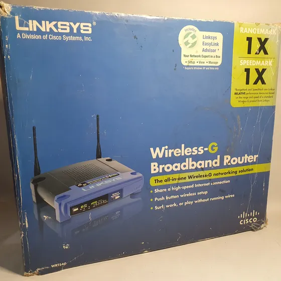 Router Linksys Wifi 2.4 + Fuente - No Posee Disco - Outlet