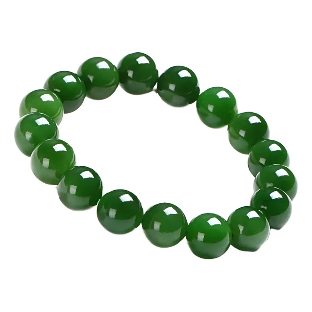 Pulsera Jaspe De Jade De Hetian Natural Brazalete De Cuentas