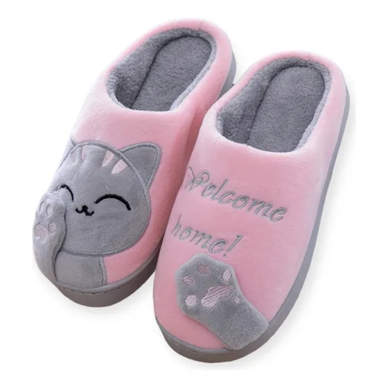 Pantuflas Babuchas Para Dama De Alta Calidad Diseño Gato 