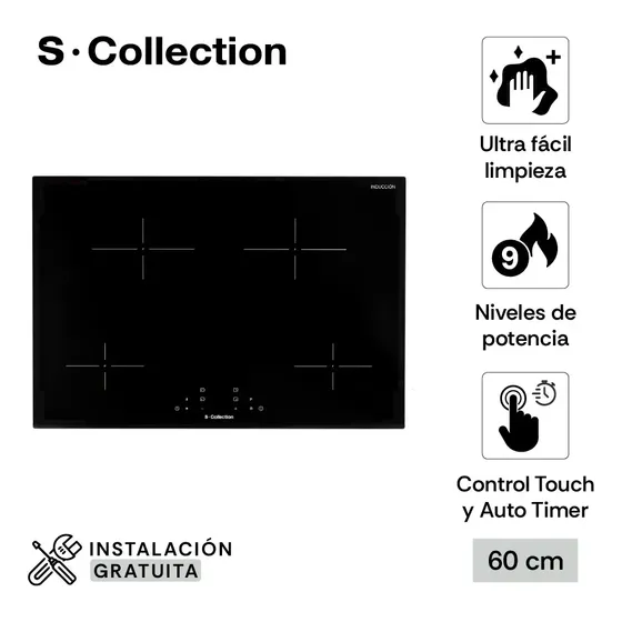Encimera Inducción Pure Ceran S-collection 77cm Negro