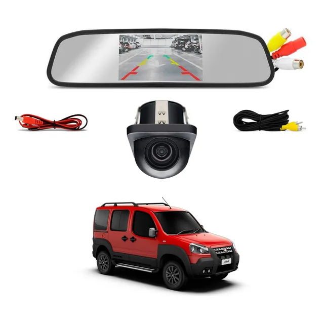 Kit Camera Retrovisor Fiat Doblo 2002 2003 2004 2005 2006