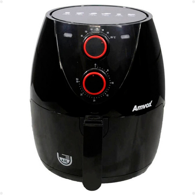 Fritadeira Elétrica A Ar Air Fryer Sem Óleo Amvox Arf-1205 1400w Com Capacidade De 4,5l Co... Fritadeira Elétrica A Ar Air Fryer Sem Óleo Amvox Arf-1205 1400w Com Capacidade De 4,5l Co...