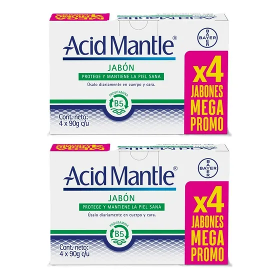 Pack X8 Acid Mantle Bayer Piel Sana Uso Diario Cuerpo Y Cara