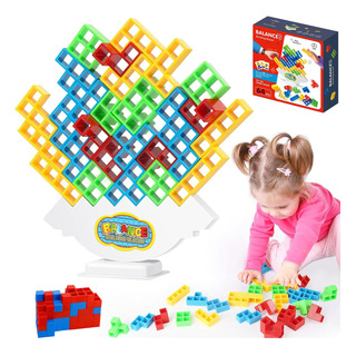 Juego Tetra Tower Game Balance, 64 Pcs De Tetris, Stack Juego Tetra Tower Game Balance, 64 Pcs De Tetris, Stack