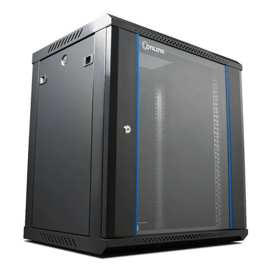 Rack Gabinete Pared Cerrado Fijo Puerta Vidrio 12u Onlink
