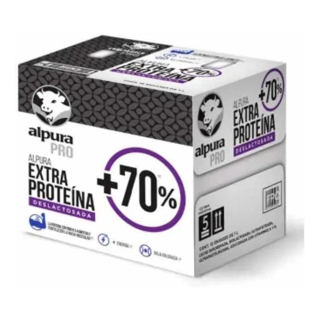 Leche Alpura Proextra Proteína Deslactosada 12pza De 1lt