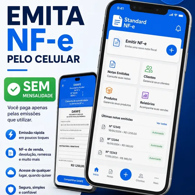 Aplicativo Para Emitir Nf-e De Produtos Sem Mensalidade.