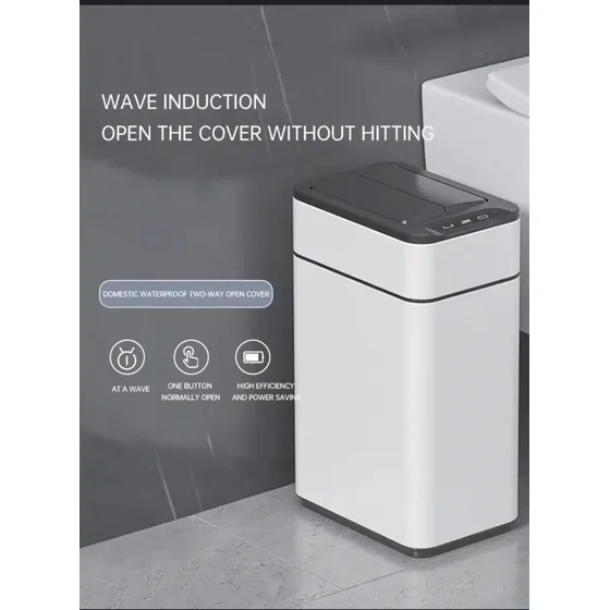 Papelera Inteligente Sensor 30lt Acero Inoxidable 27x37