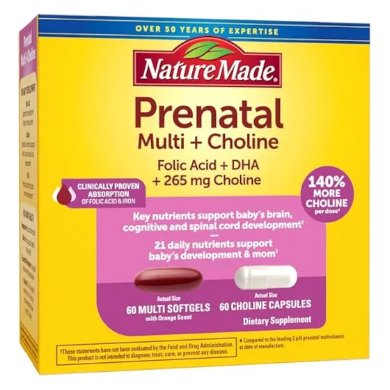 Cápsulas Blandas Vitamínicas Prenatales Nature Made Con Coli