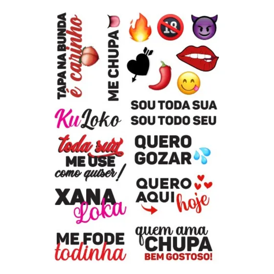 Tatuagem Tatoo Temporárias Íntima Depilação Sedução Carnaval 18